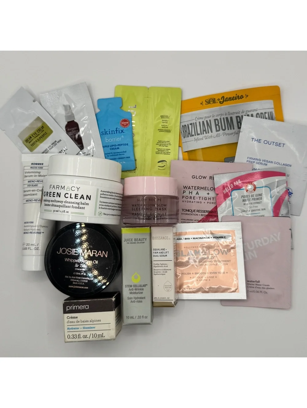 Lot of 17 High End Skincare Clean Beauty Sephora Ulta Deluxe Samples Farmacy NEW